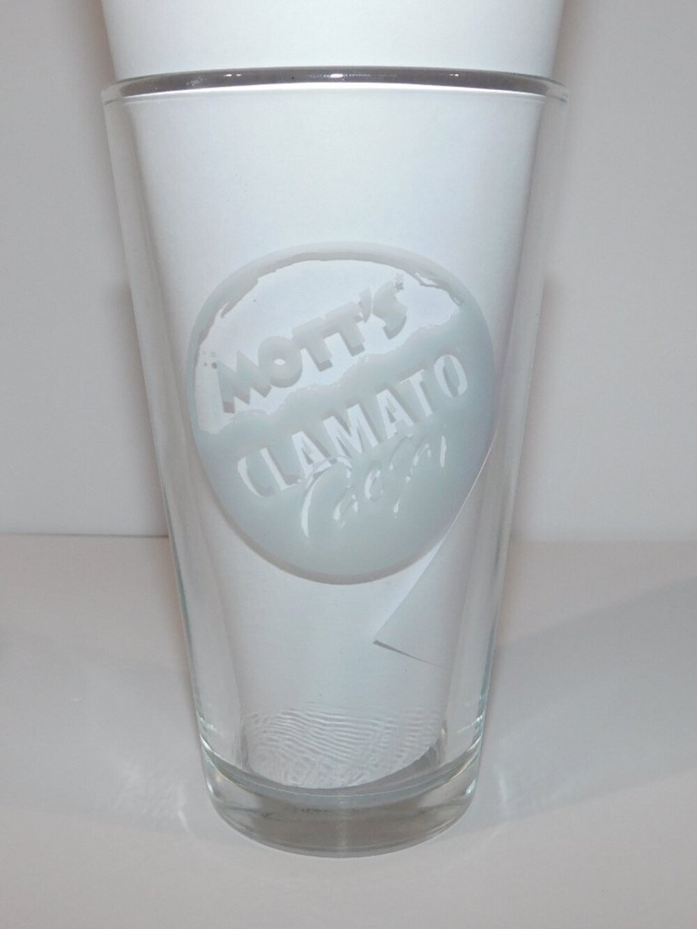Set of 2 Mott's Clamato Caesar Clearn Cocktail Glasses Tumbler